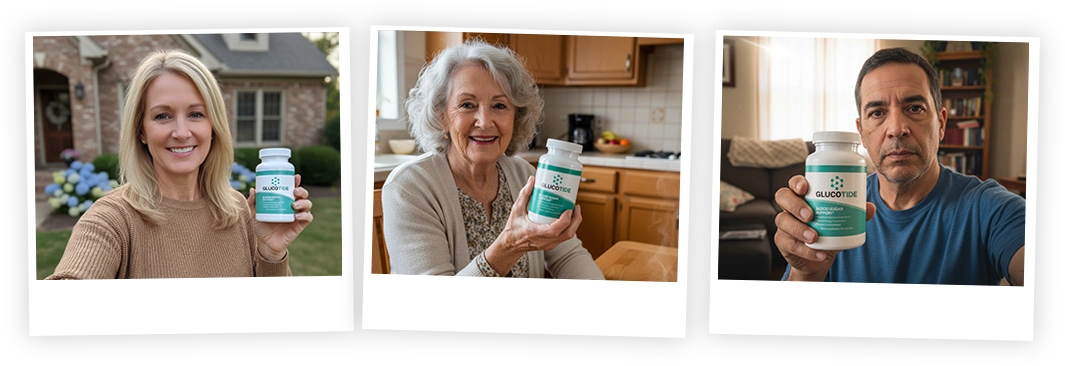 Glucotide verified customer review photo strip from satisfied buyers across the United States